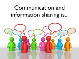 Communication and
information sharing is...
 