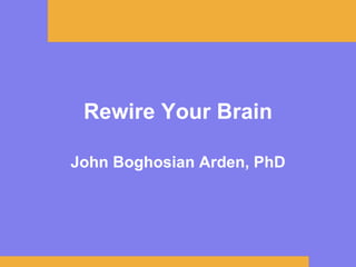 Rewire Your Brain John Boghosian Arden, PhD 
