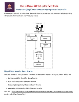 Rewriting Reality: How to Change SQL Text on the Fly in Oracle | PDF