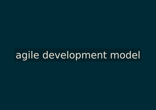 agile development model
 