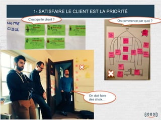 1- SATISFAIRE LE CLIENT EST LA PRIORITÉ
C’est qui le client ? On commence par quoi ?
On doit faire
des choix…
 