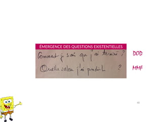 48
ÉMERGENCE  DES  QUESTIONS  EXISTENTIELLES
DOD
MMF
 