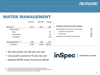 Rexnord Corporation (RXN) Earnings Call Slides First Quarter Fiscal 2019