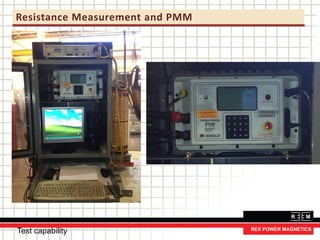 Resistance Measurement and PMM
Test capability
 