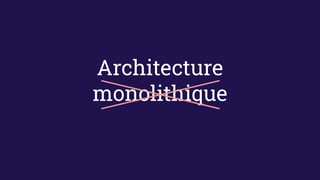 Architecture
monolithique
 