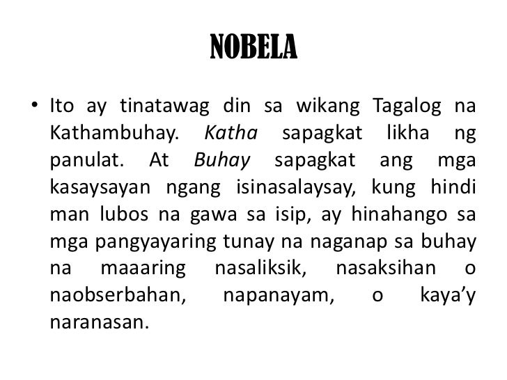 Ang Kapanahunan Ng Nobelang Filipino
