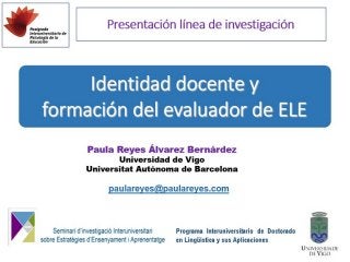 Identidad docente y formación del evaluador de ELE