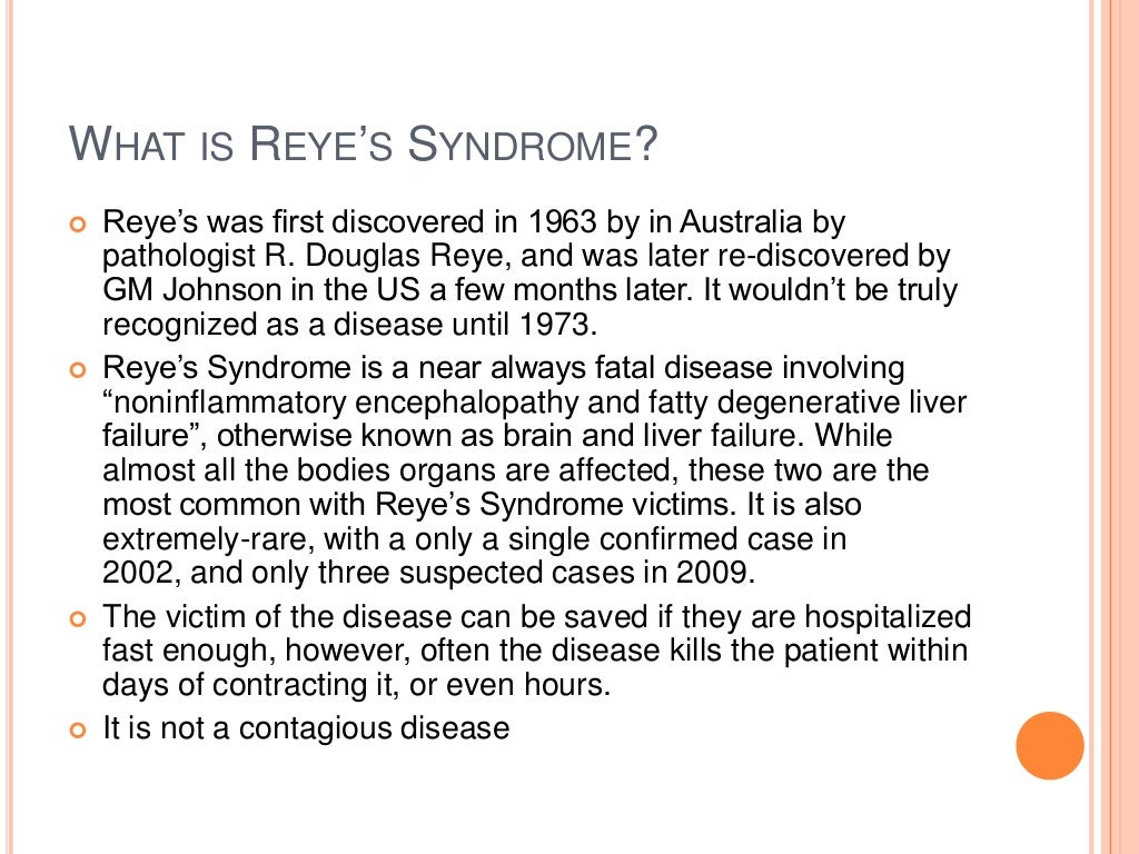 Reye’s syndrome