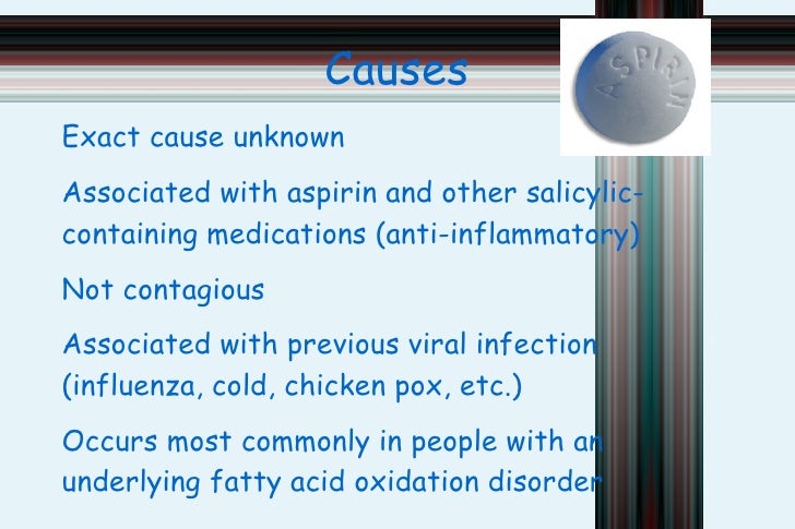 Aspirin reyes syndrome