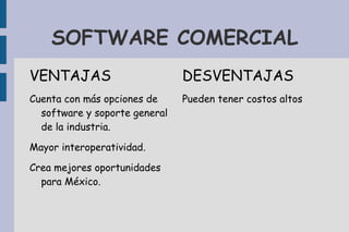 SOFTWARE COMERCIAL ,[object Object]