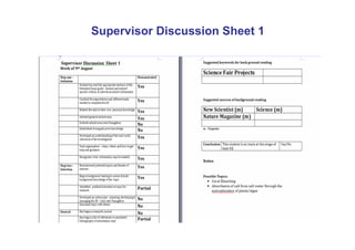 Supervisor Discussion Sheet 1
 