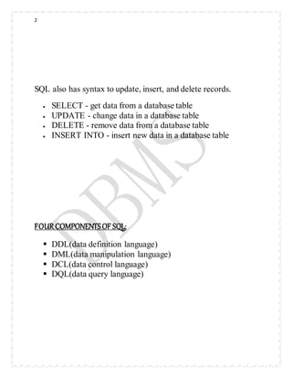 SQL report | DOCX