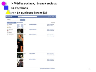 > Médias sociaux, réseaux sociaux >> Facebook >>>  En quelques écrans (3) 