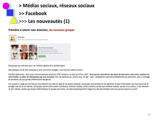 > Médias sociaux, réseaux sociaux >> Facebook >>>  Les nouveautés (1) 