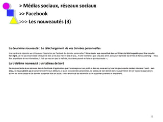 > Médias sociaux, réseaux sociaux >> Facebook >>>  Les nouveautés (3) 