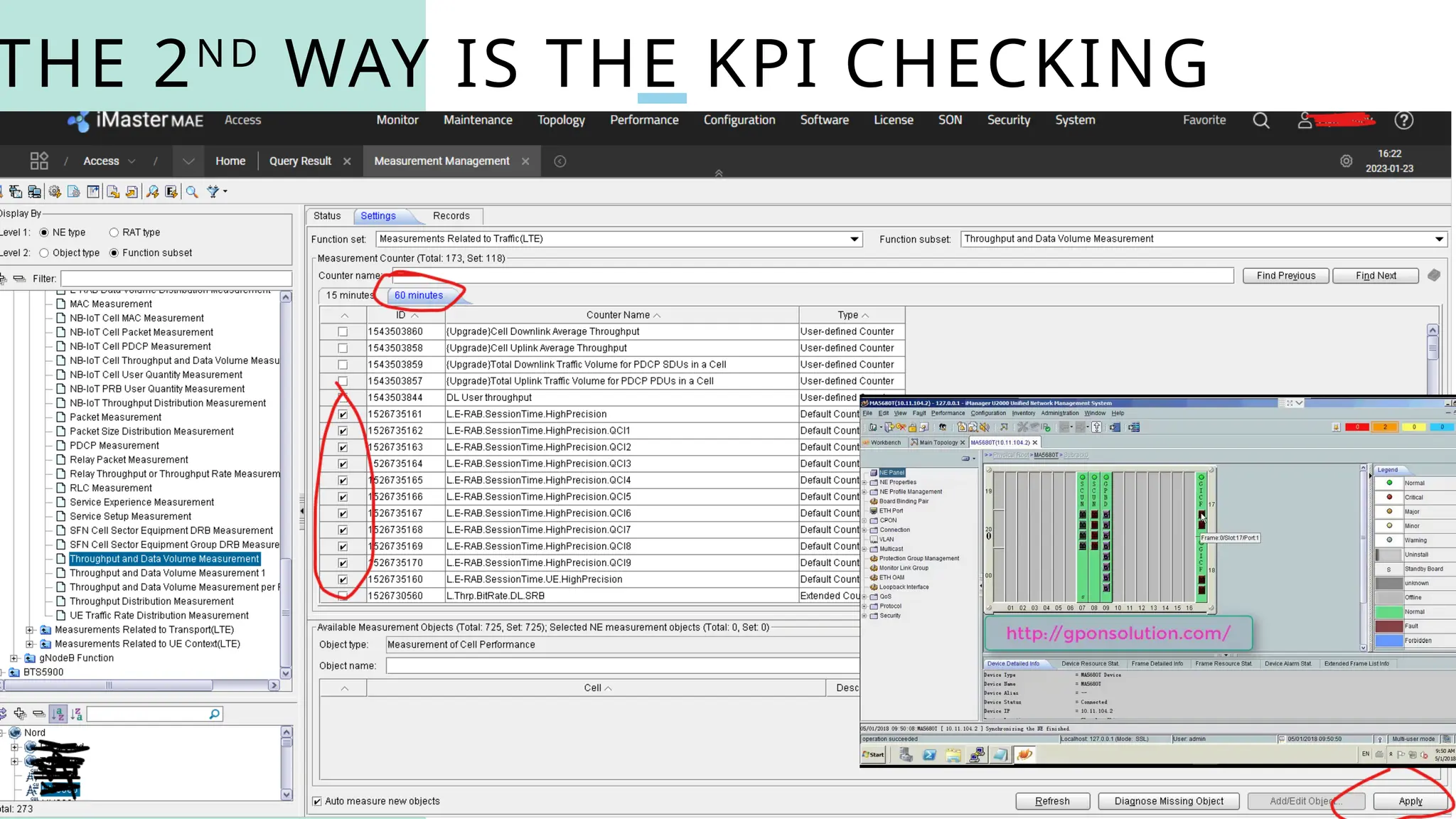 THE 2ND
WAY IS THE KPI CHECKING
Parameter
tuning to
reduce TCH
Congestion
Rate in Huawei
System
 