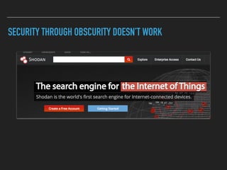 SECURITY THROUGH OBSCURITY DOESN’T WORK
 