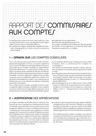 Unédic : rapport financier 2008