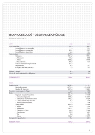 Unédic : rapport financier 2008