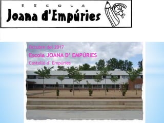 REUNIÓ FAMÍLIES
Octubre del 2017
Escola JOANA D’ EMPÚRIES
Castelló d’ Empúries
 