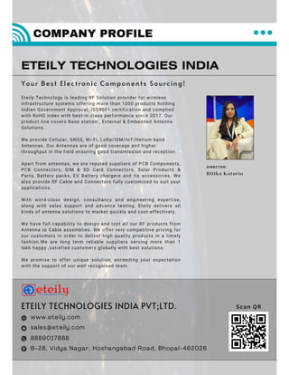 Eteily Technology is leading RF Solution provider for wireless
infrastructure systems offering more than 1000 products hol...