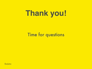 Time for questions
Thank you!
 