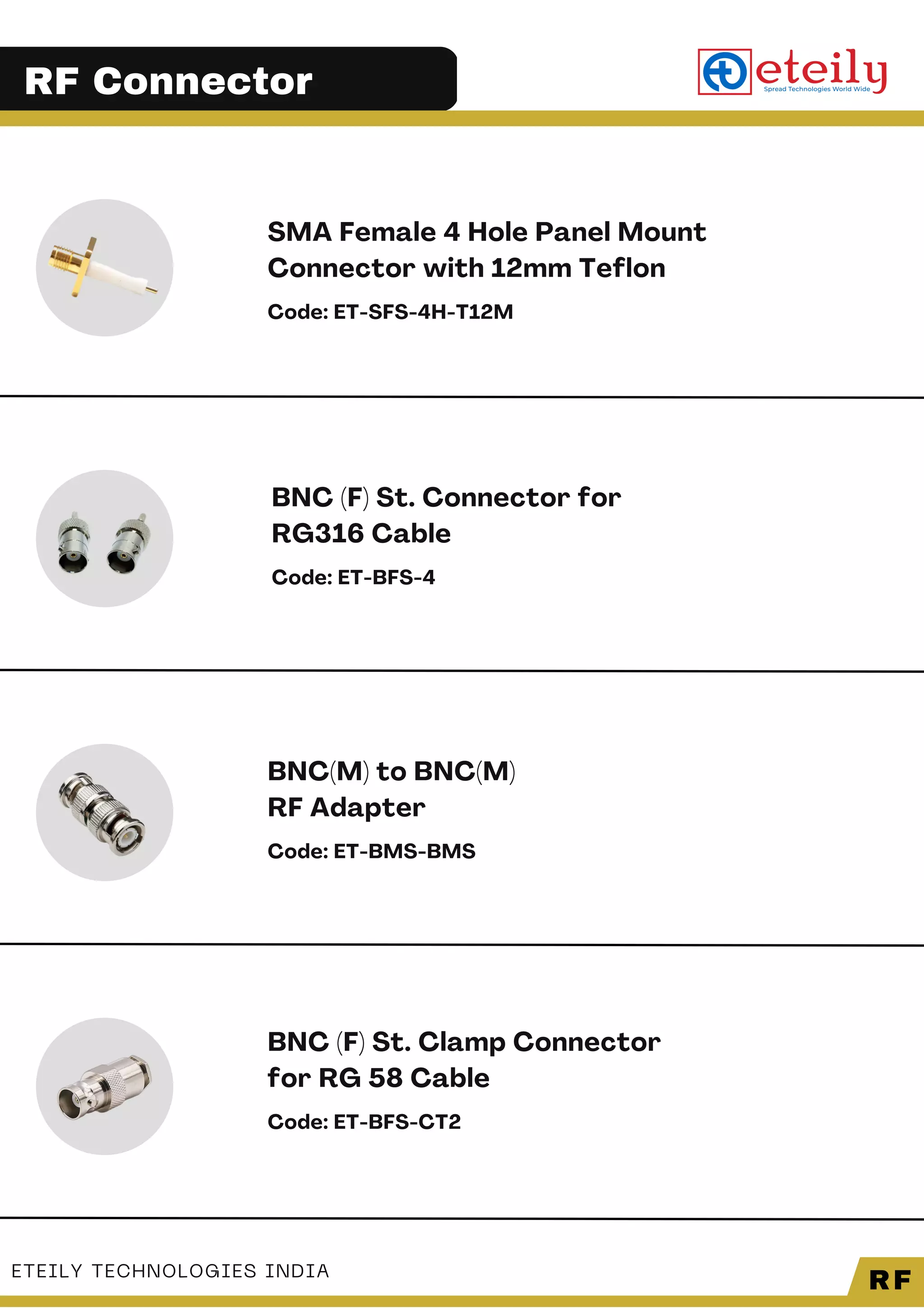 rf connector catalogues | PDF