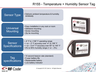 RF Code solutions presentation | PPTX