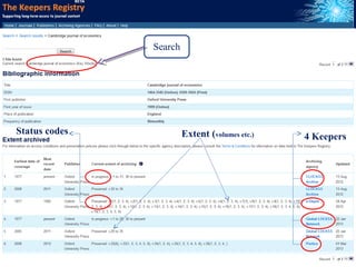 Search




Status codes            Extent (volumes etc.)   44 Keepers
 