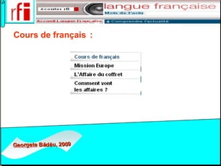 Cours de  français   :       