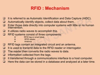 RFID (RADIO FREQUENCY IDENTIFICATION) | PPTX