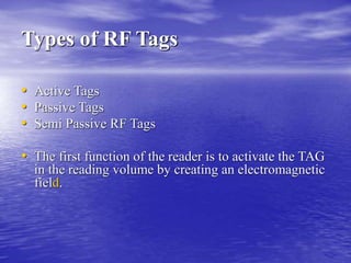RFID RADIO FREQUENCY IDENTIFICATION ..PPT