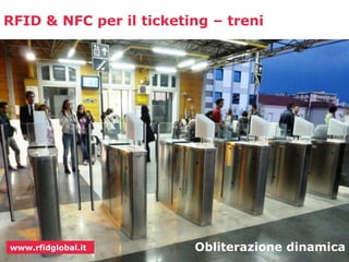 RFID & NFC per il ticketing – treni 
www.rfidglobal.it Obliterazione dinamica 
 