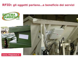 RFID: gli oggetti parlano…a beneficio dei servizi 
www.rfidglobal.it 
 