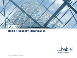 RFID Radio Frequency Identification 