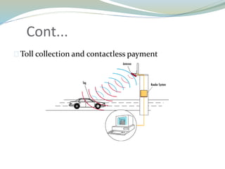 Cont...
Toll collection and contactless payment
 