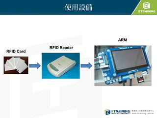 使用設備



                          ARM
            RFID Reader
RFID Card
 
