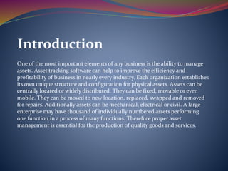 RFID Based Asset Management Solution | PPTX
