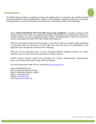 Rfid based file tracking | PDF