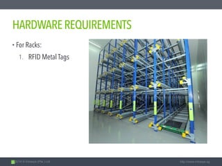 2014 © Intrasys (Pte.) Ltd. http://www.intrasys.sg
HARDWAREREQUIREMENTS
• For Racks:
1. RFID Metal Tags
 