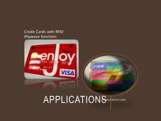 APPLICATIONS
Credit Cards with RFID
(Paywave function)
Octopus (Smart Card)
 