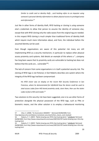 RFID Privacy & Security Issues | PDF