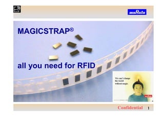 MAGICSTRAP®



all you need for RFID




                        Confidential   
                                       
                                       
                                       
 