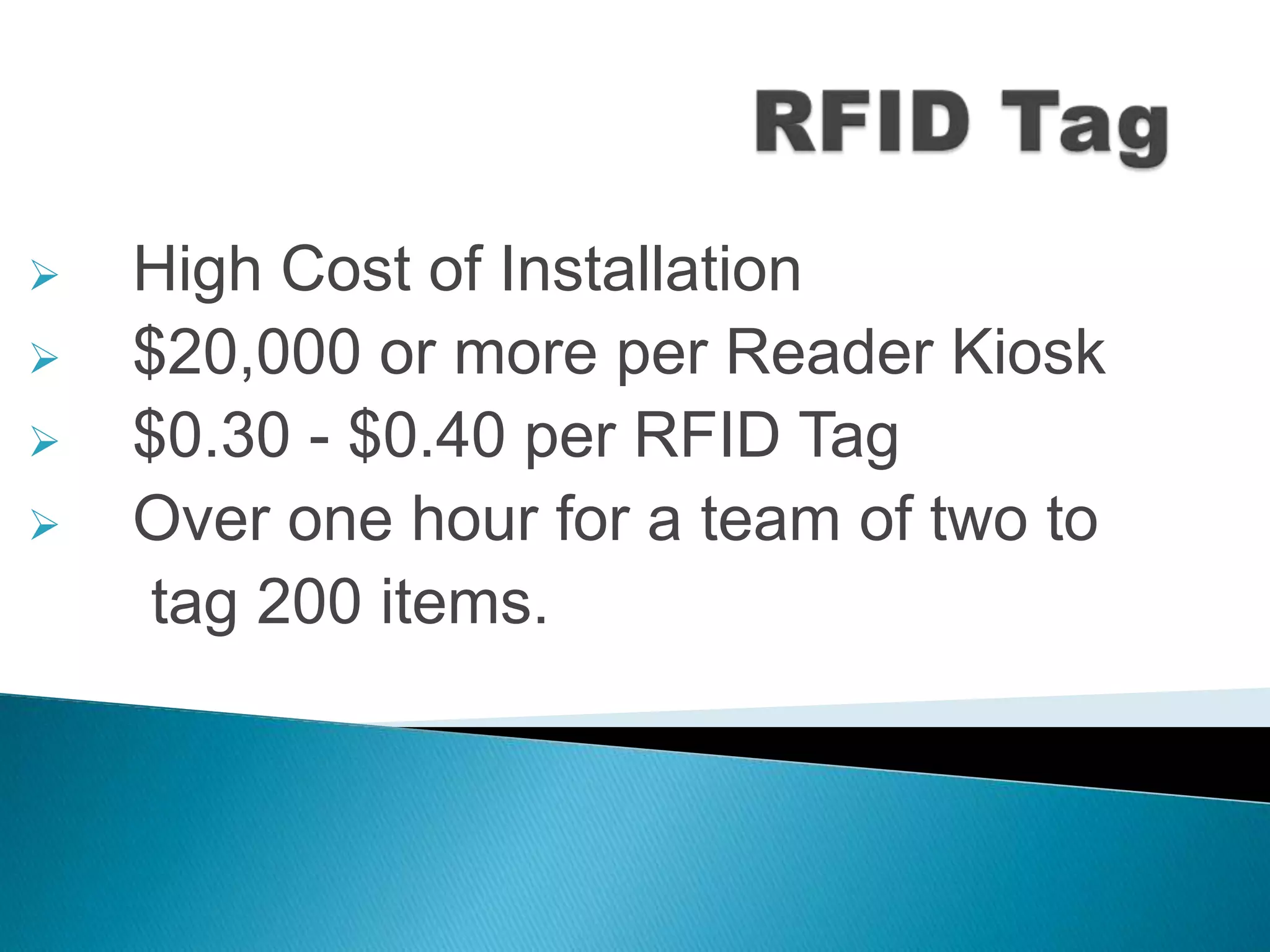 RFID Tag High Cost of Installation