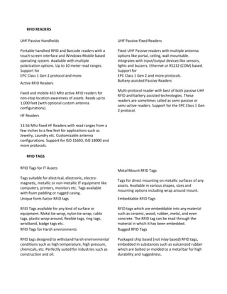 RFID Technologies for Inventory Management | PDF