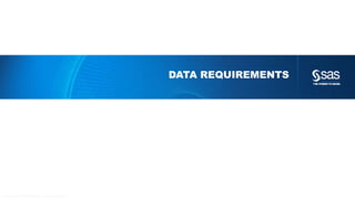 Copyr ight © 2012, SAS Institute Inc. All rights reser ved.
DATA REQUIREMENTS
 
