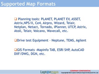 RF Maps supplier - RF Planning, RF Network Planning | PPTX