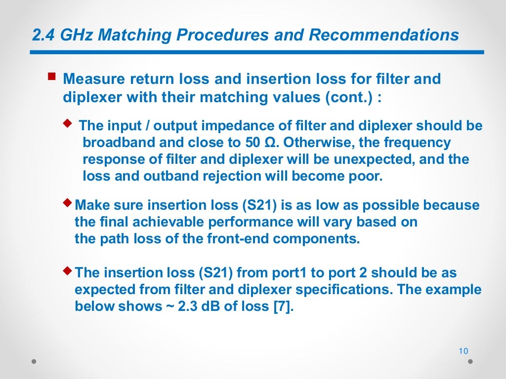 RF Matching Guidelines for WIFI
