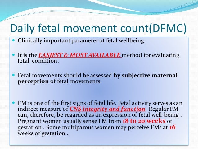 Types Of Fetal Kick Chart