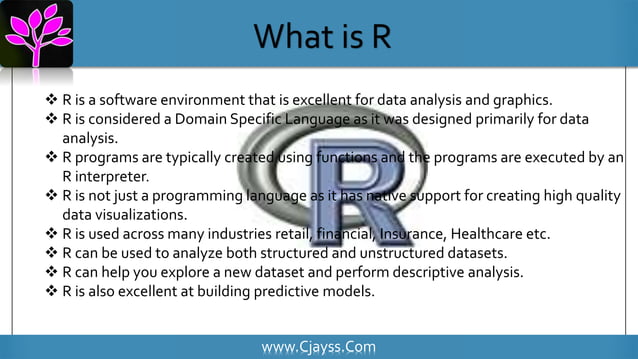 R for data analytics | PPTX